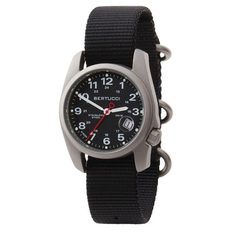 Bertucci A-1S Super Field Watch with Black Nylon Strap