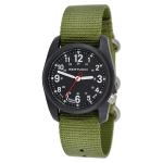 Bertucci DX3 Field Poly Resin Watch, Olive Green Nylon Strap, Black Dial