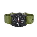 Bertucci DX3 Field Poly Resin Watch, Olive Green Nylon Strap, Black Dial