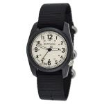 Bertucci DX3 Field Resin Watch, Black Nylon Strap, White Dial
