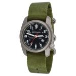 Bertucci A-2T Black Dial Titanium Watch with Olive Nylon Strap