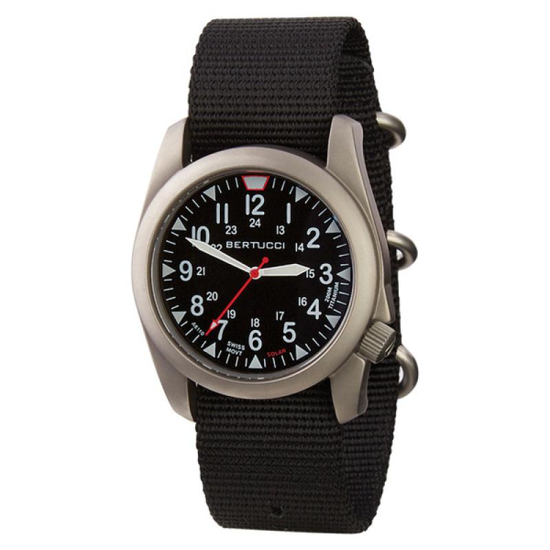 Bertucci A-4TS Super Yankee Solar with Black Dial and Strap