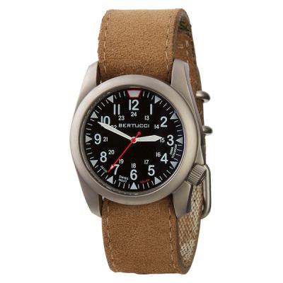 Bertucci A-4TS Super Yankee Solar with Black Dial and Leather Strap