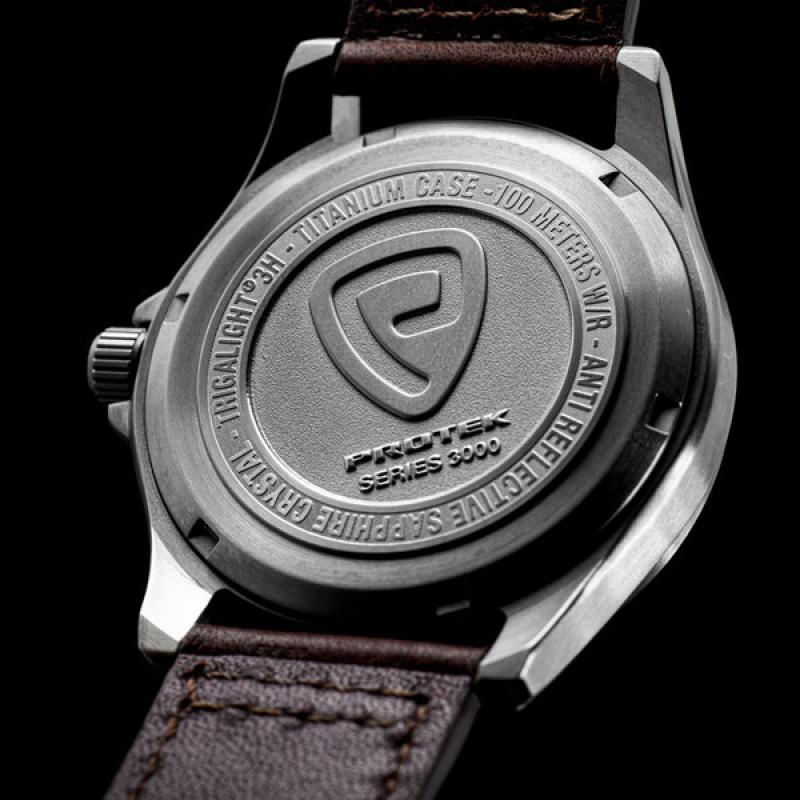 Protek Titanium Field Watch 3000 Series with Tritium T100 Tubes and Green Dial