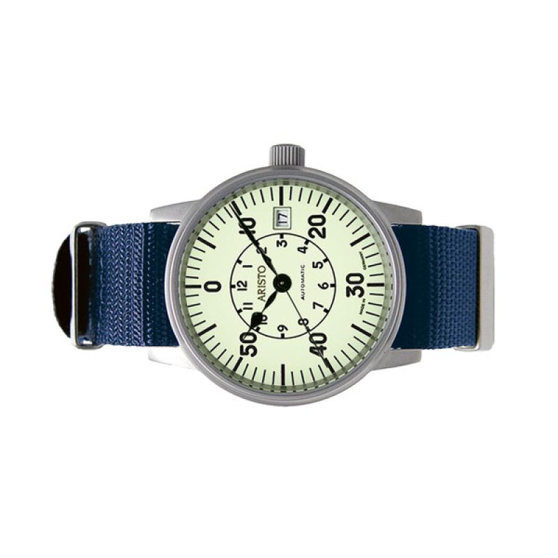 Aristo 38.5mm Swiss Automatic Full Lume Aviator Watch