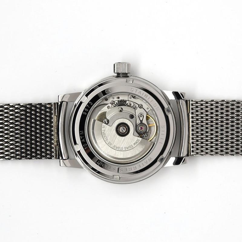 Aristo Blue Dial Flight Watch with Mesh Bracelet and a Sapphire Crystal