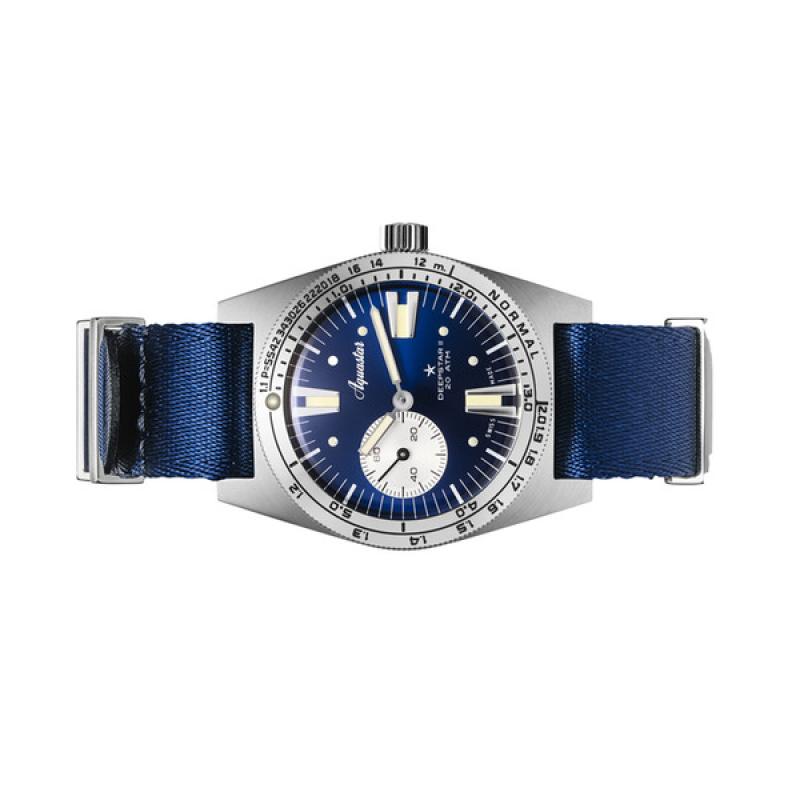 Aquastar Deepstar II Dive Watch with Blue Ray Dial