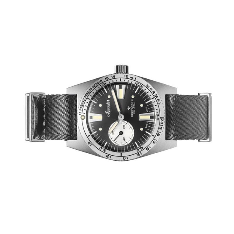 Aquastar Deepstar II Dive Watch with Steel Grey Dial