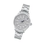 Laco Aachen Gray 39 Type B Dial Automatic Pilot Watch with Sapphire Crystal