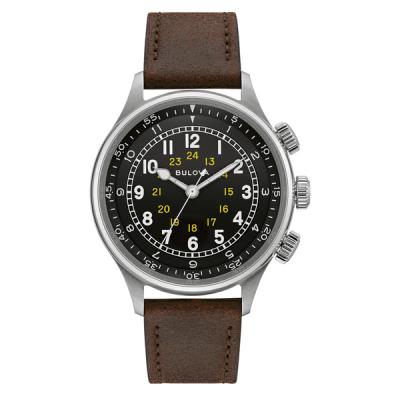 Bulova A15 Automatic Field Watch with Brown Strap