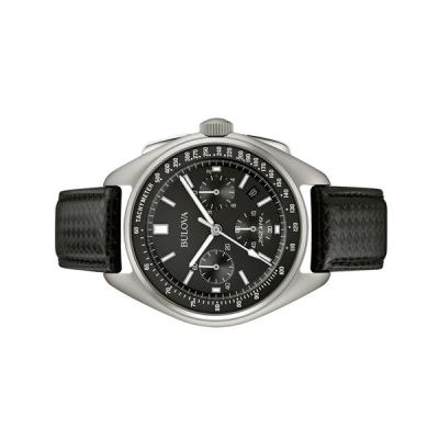 Bulova Lunar Pilot Chronograph 45mm with Black Dial and Leather Strap