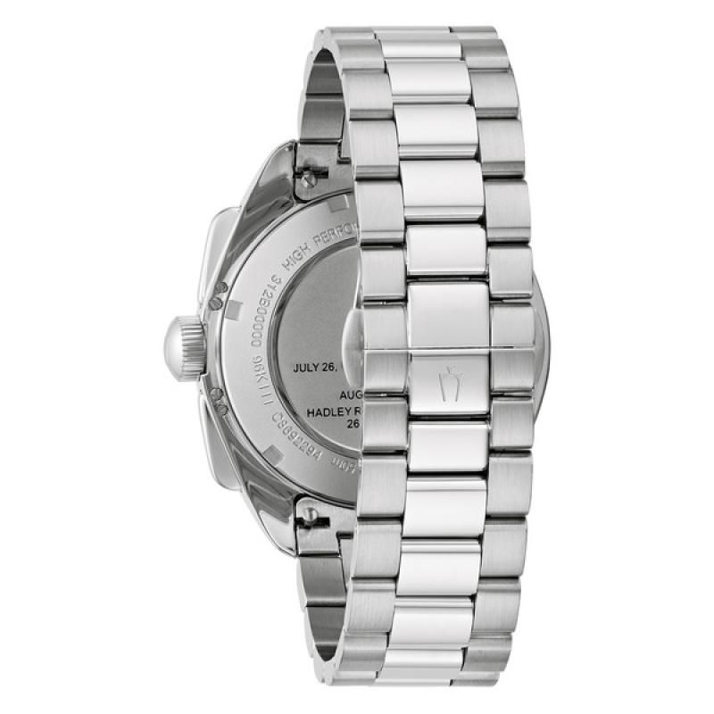 Bulova Lunar Pilot Chronograph 43.5mm with Black Dial and Stainless Steel Bracelet