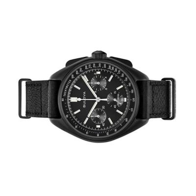 Bulova Lunar Pilot Chronograph 45mm with Black Dial and Black IP Case