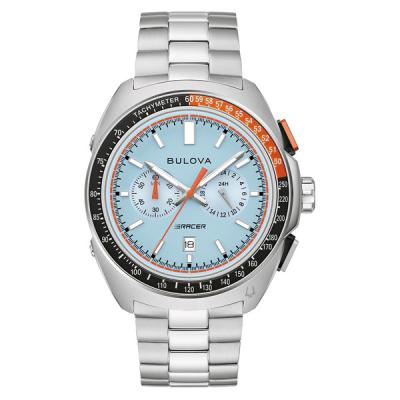 Bulova Racer Chronograph with Blue Dial and Orange Accents