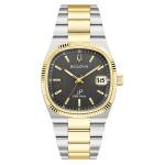 Bulova Super Seville Gold-Silver-Tone With Black Dial