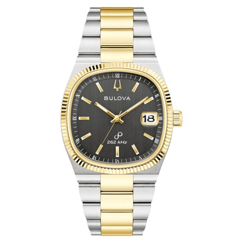 Bulova Super Seville Gold-Silver-Tone With Black Dial