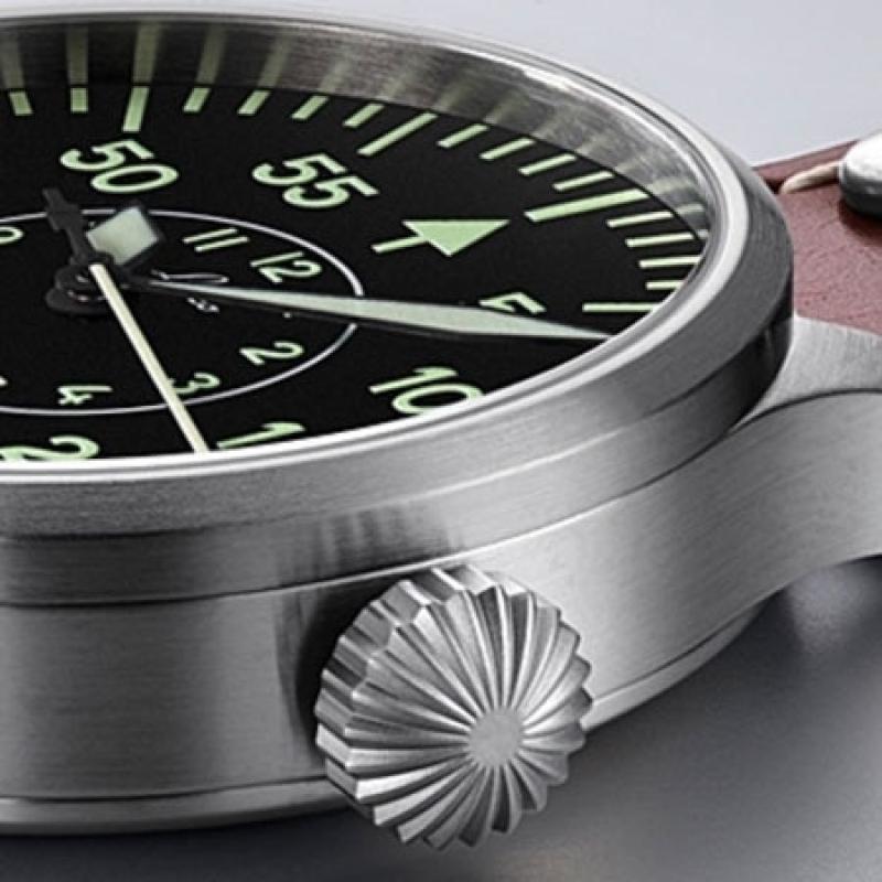 Laco 42mm Aachen Type B Dial Automatic Pilot Watch, New Sapphire Crystal