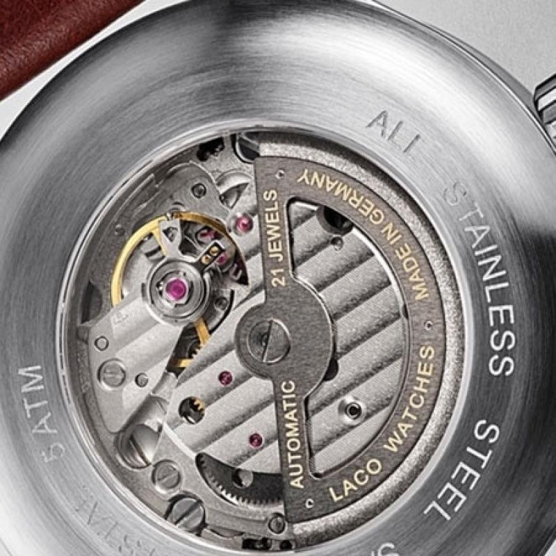 Laco 42mm Augsburg Type A Dial Automatic Pilot Watch, New Sapphire Crystal