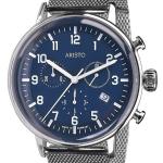 Aristo Bauhaus Swiss Quartz Chronograph Watch on Mesh Bracelet