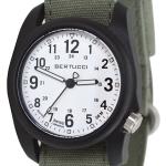 Bertucci DX3 Canvas Polycarbonate Unibody Watch, Spruce Comfort Band, White Dial