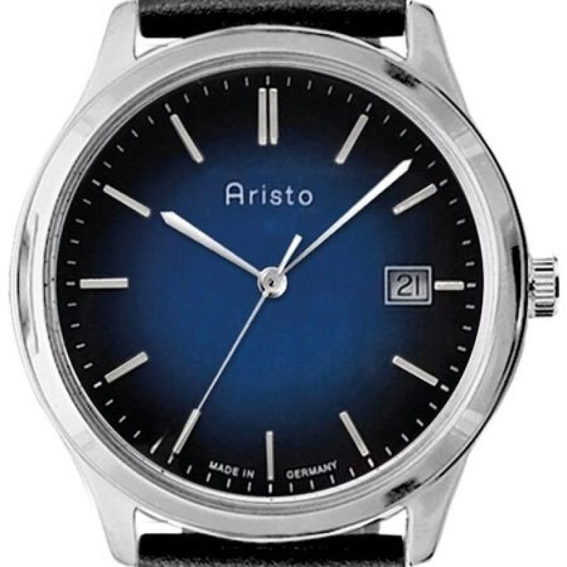 Aristo Blue Dial Dress Watch with Swiss Ronda Quartz Movement