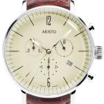 Aristo Bauhaus Swiss Quartz Chronograph Watch with 12-Hr Totalizer