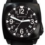 Bertucci E-1S Ballista 44mm Black Ion Field Watch with a Dome Sapphire Crystal