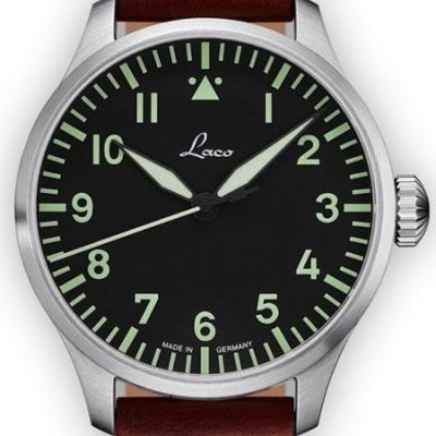 Laco 42mm Augsburg Type A Dial Automatic Pilot Watch, New Sapphire Crystal