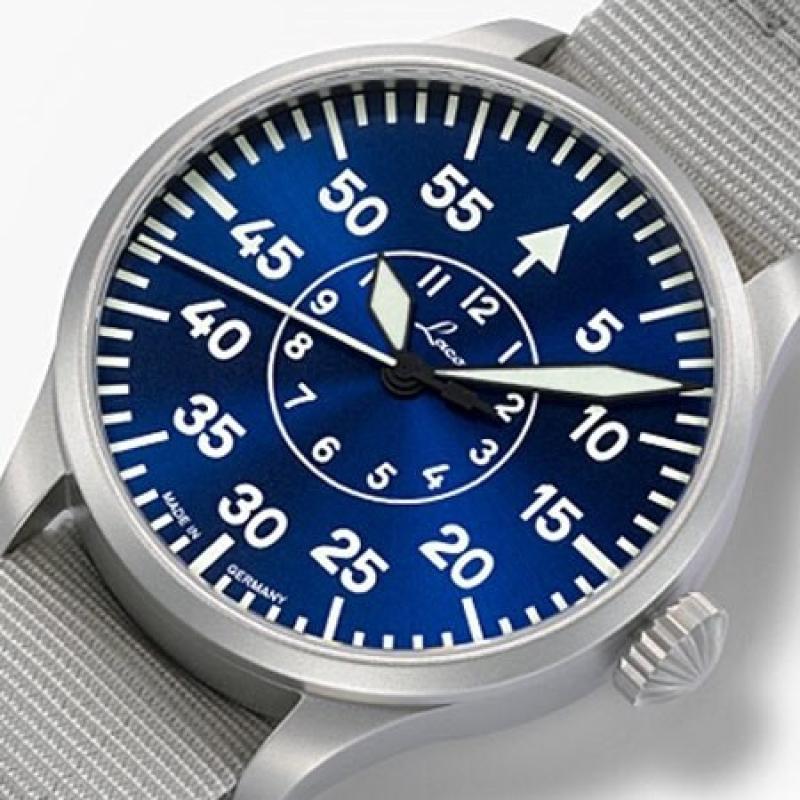Laco 39mm Aachen Blaue Stunde Automatic Pilot Watch with Sapphire Crystal
