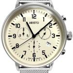 Aristo Bauhaus Swiss Quartz Chronograph Watch on Mesh Bracelet