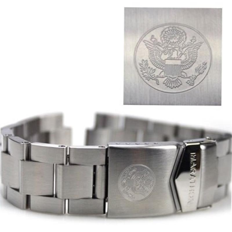 Marathon Brushed Finish Solid Link Bracelet