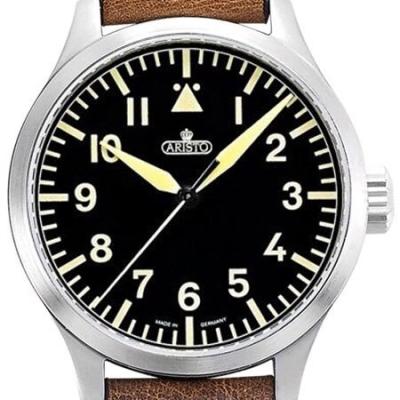 Aristo 47mm Swiss ETA Automatic Vintage Aviator Watch with Sapphire Crystal