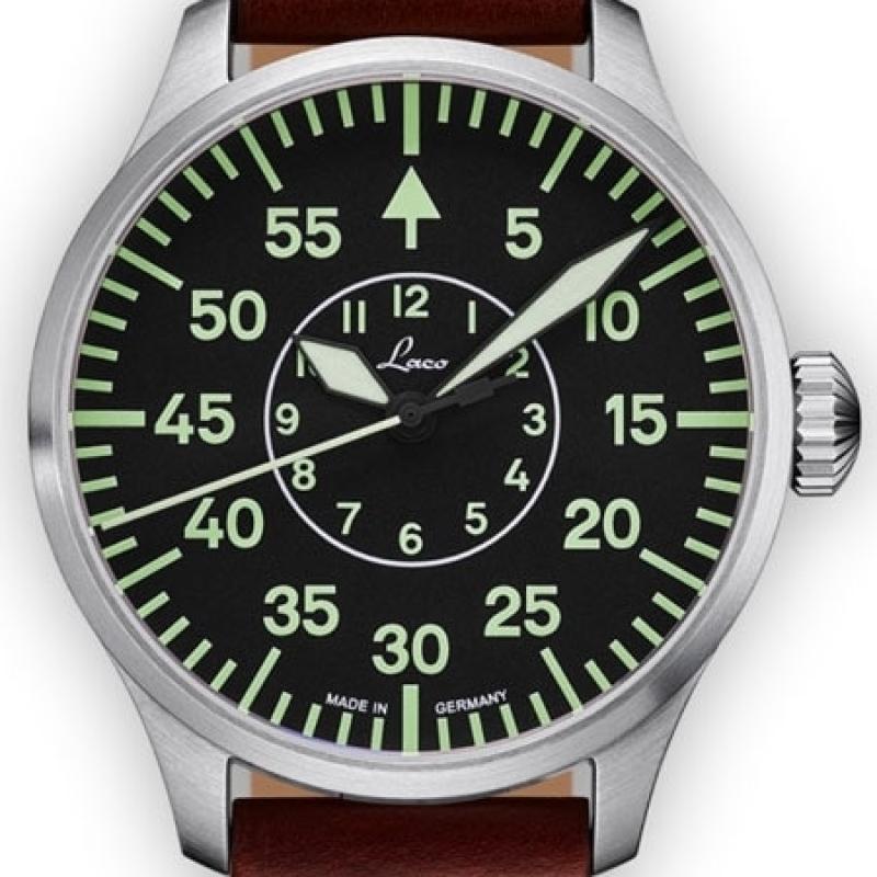 Laco 42mm Aachen Type B Dial Automatic Pilot Watch, New Sapphire Crystal
