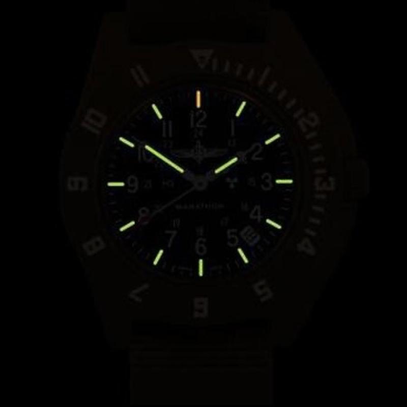 Marathon Swiss Made Quartz Military Navigator Pilot Watch with Tritium Illumination