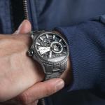 AVI-8 Hawkeye Hunter Blue Diamonds, Automatic Pilot Watch, AR Sapphire Crystal