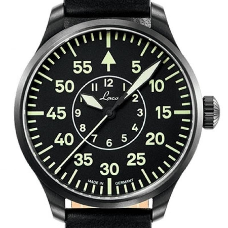 Laco 39mm Bielefeld Type-B Dial Automatic Pilot Watch with Sapphire Crystal