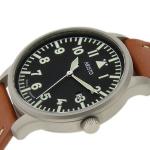 Aristo 3H84 Quartz Aviator Style Watch with Sandblasted Case
