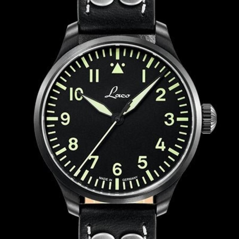 Laco 39mm Altenburg Type A Dial Automatic Pilot Watch with Sapphire Crystal