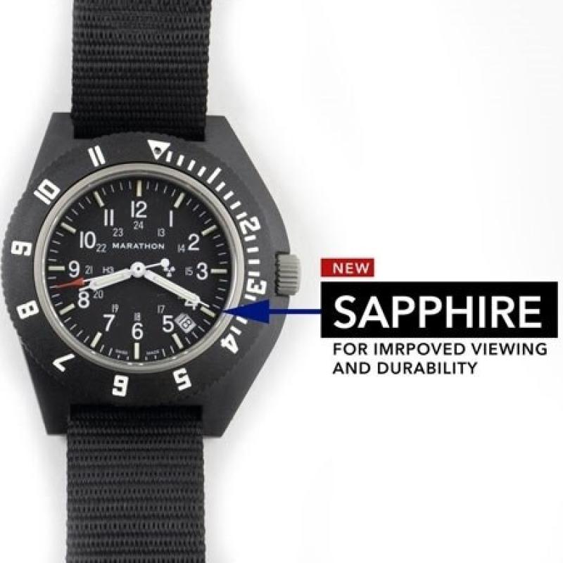 Marathon Swiss Made Quartz Military Navigator Pilot Watch with Tritium Illumination