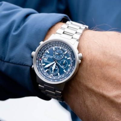 Citzen Eco-Drive Promaster Navihawk A-T Blue Dial Watch