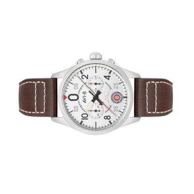 AVI-8 Spitfire Lock Chronograph with Aircraft White Dial