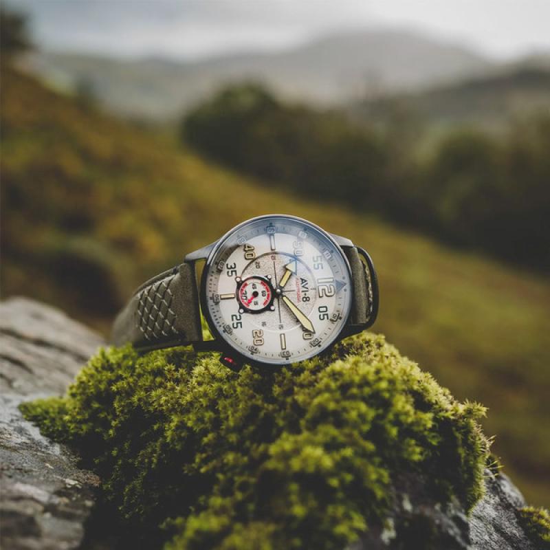 AVI-8 Hawker Typhoon Baldwin Automatic Dark Khaki Dial