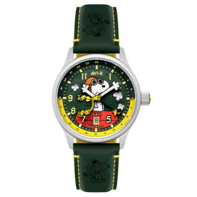 AVI-8 x Peanuts Snoopy Flying Ace GMT Automatic in Winter Green