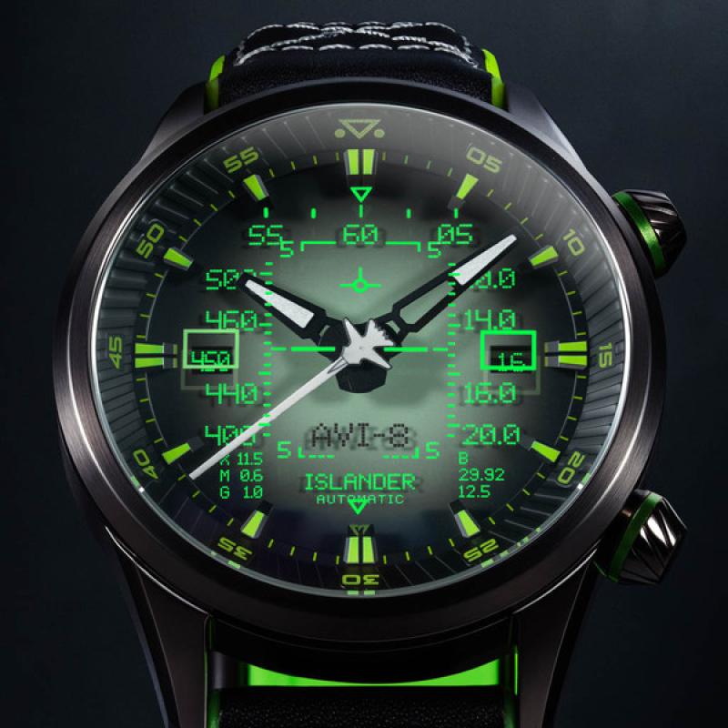 AVI-8 x Islander Limited Edition F14 HUD Automatic with Night Vision Dial