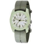 Bertucci DX3 Luminous Resin Watch, Olive Green Nylon Strap, White Dial