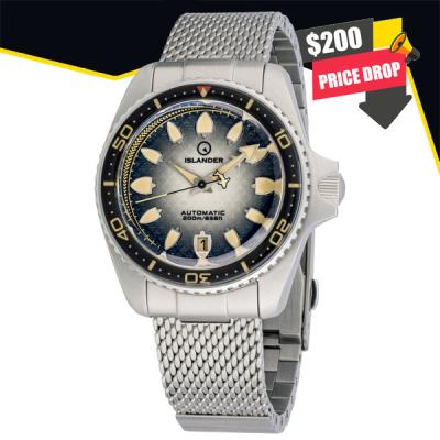 Islander Hudson "Harpoon Diver" 40mm Watch with Degrading Black Dial