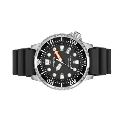Citizen Eco-Drive Promaster Dive Watch with Black Dial and Rubber Strap