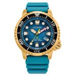 Citizen Promaster Solar Dive Watch with Goldtone Case and Blue Dial