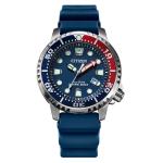 Citizen Eco-Drive Promaster Dive Watch with Blue Dial and Rubber Strap