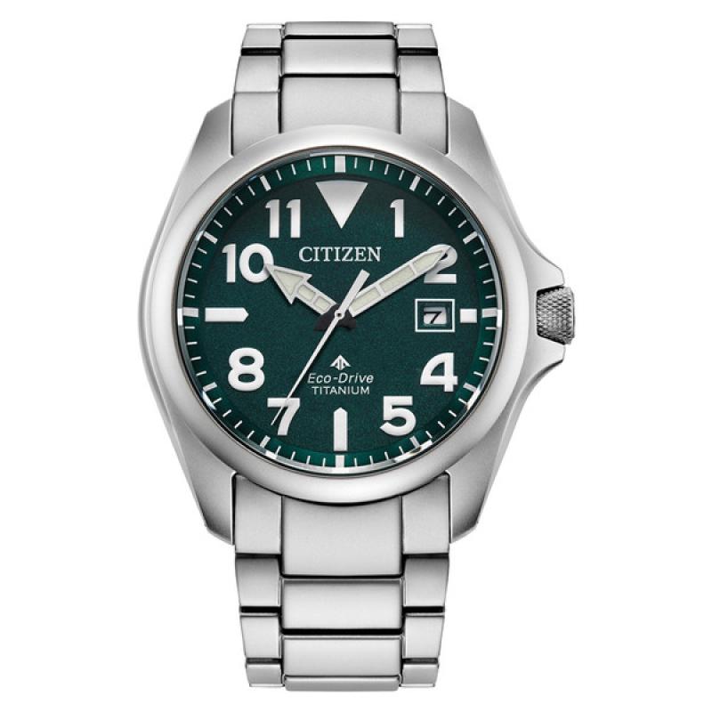 Citizen Promaster Tough Super Titanium Solar Watch with Green Dial
